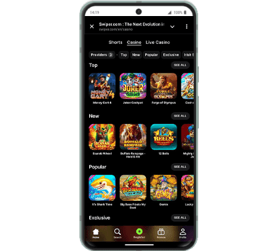 pin the swiper casino for Android